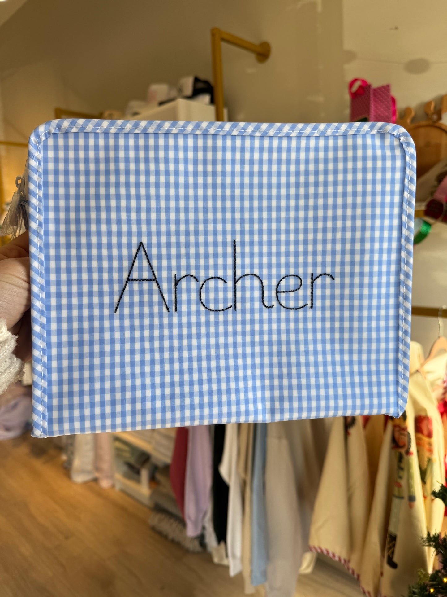 Large Roadie - Gingham Sky by TRVL Designs