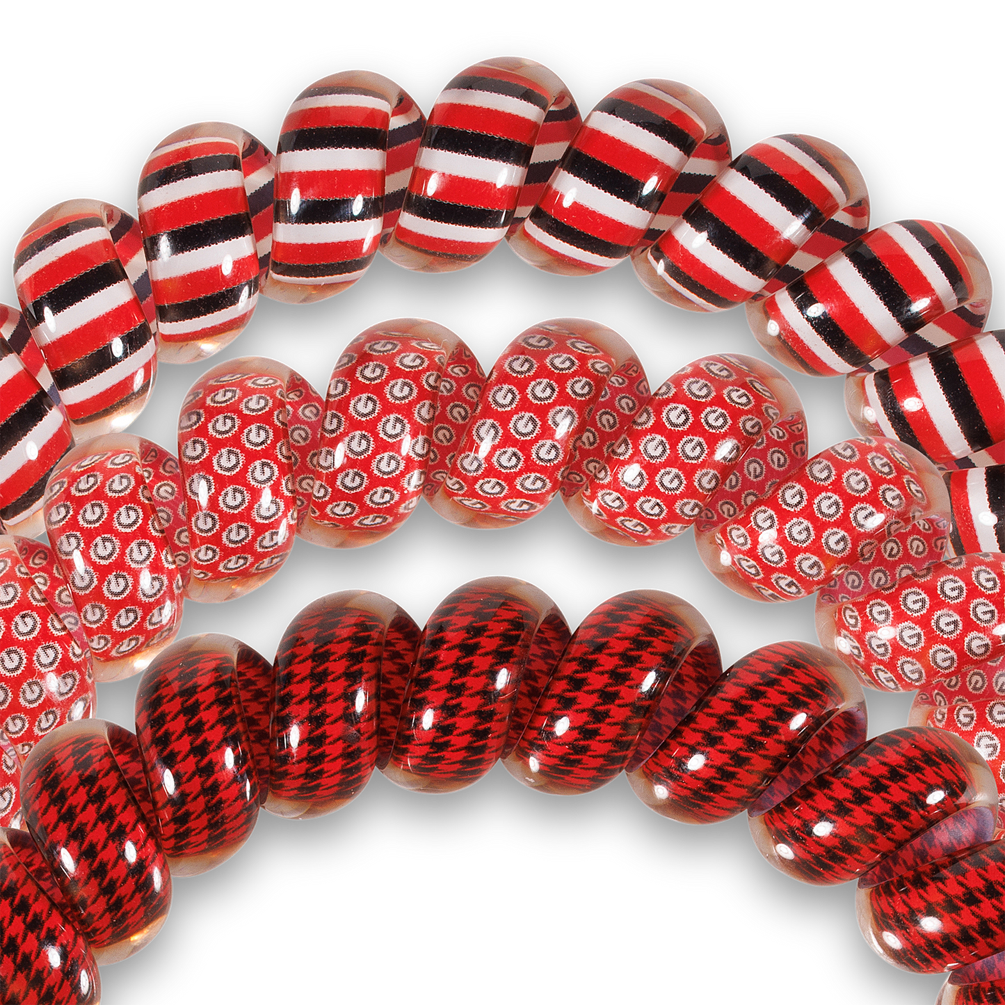Spiral Hair Coils | Large | Univ. of Georgia Hair Ties