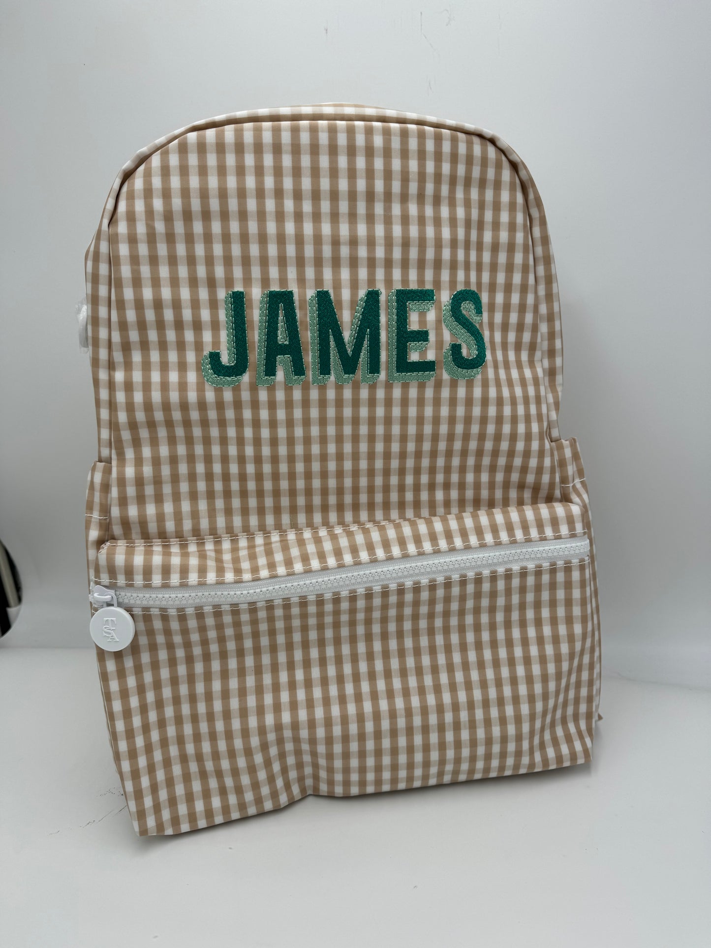 BACKPACKER - GINGHAM KHAKI Backpack by TRVL Designs