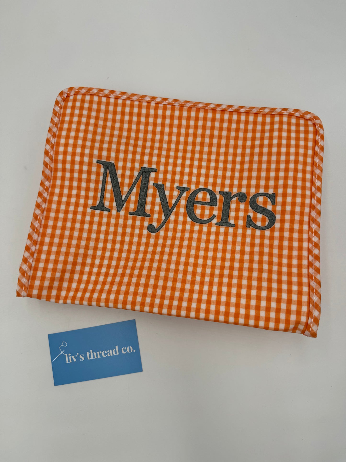Large Roadie - GINGHAM ORANGE by TRVL Designs