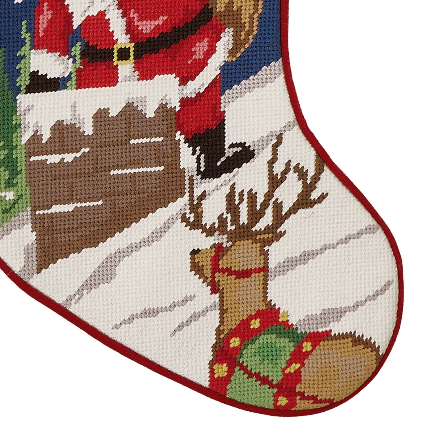 Santa Chimney Embroidered Stocking