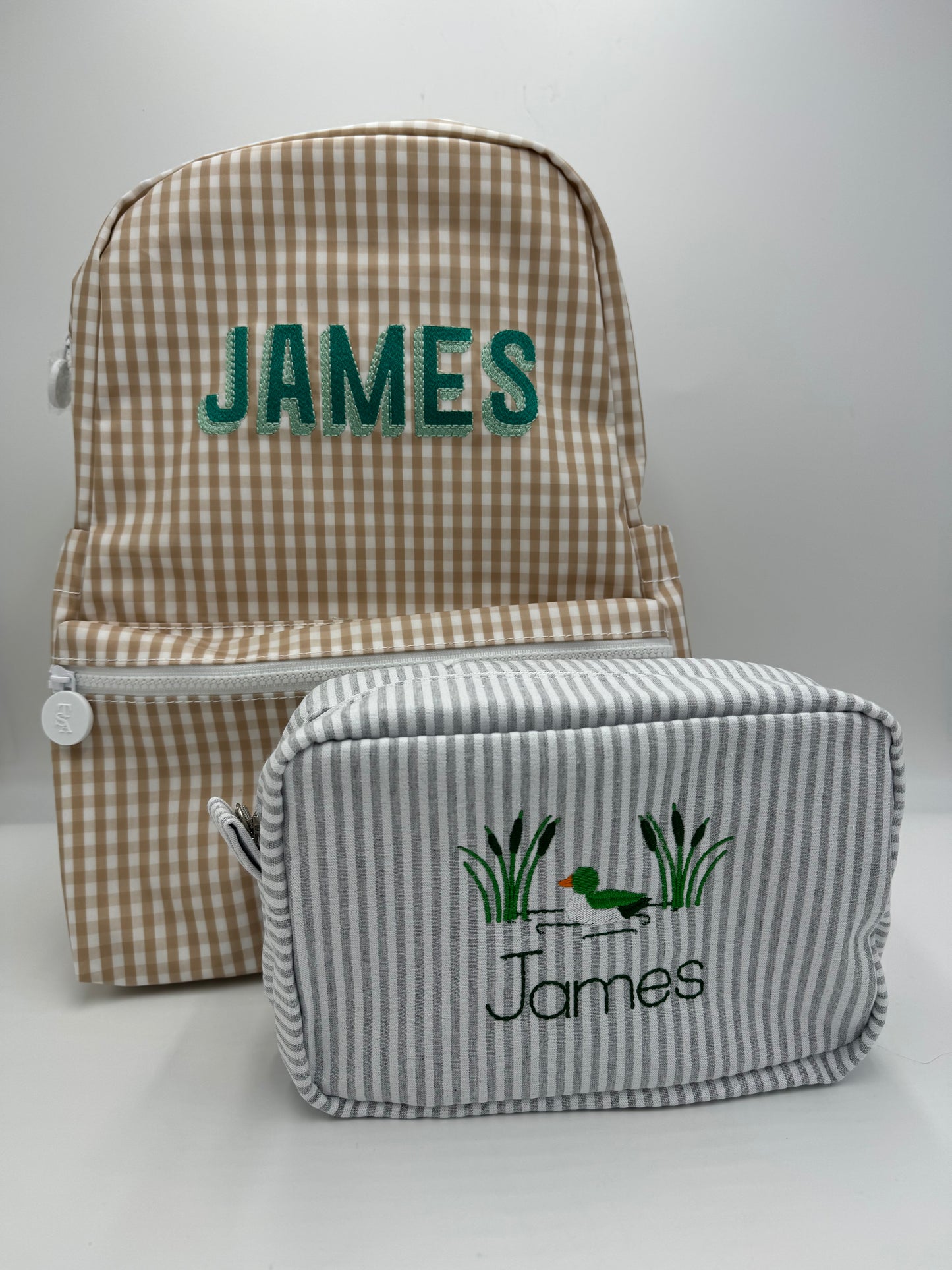 BACKPACKER - GINGHAM KHAKI Backpack by TRVL Designs