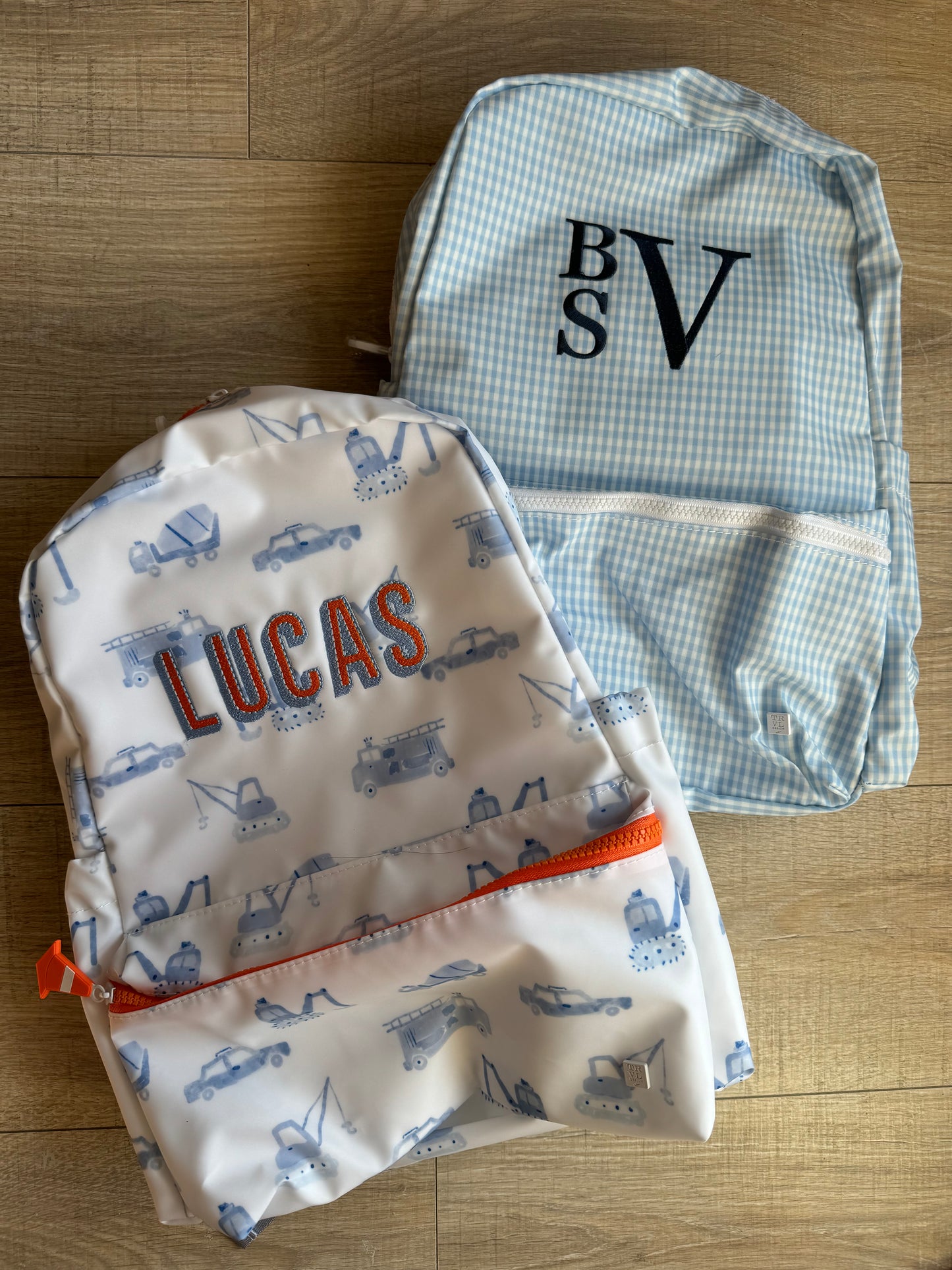 BACKPACKER - MIST GINGHAM Backpack by TRVL Designs