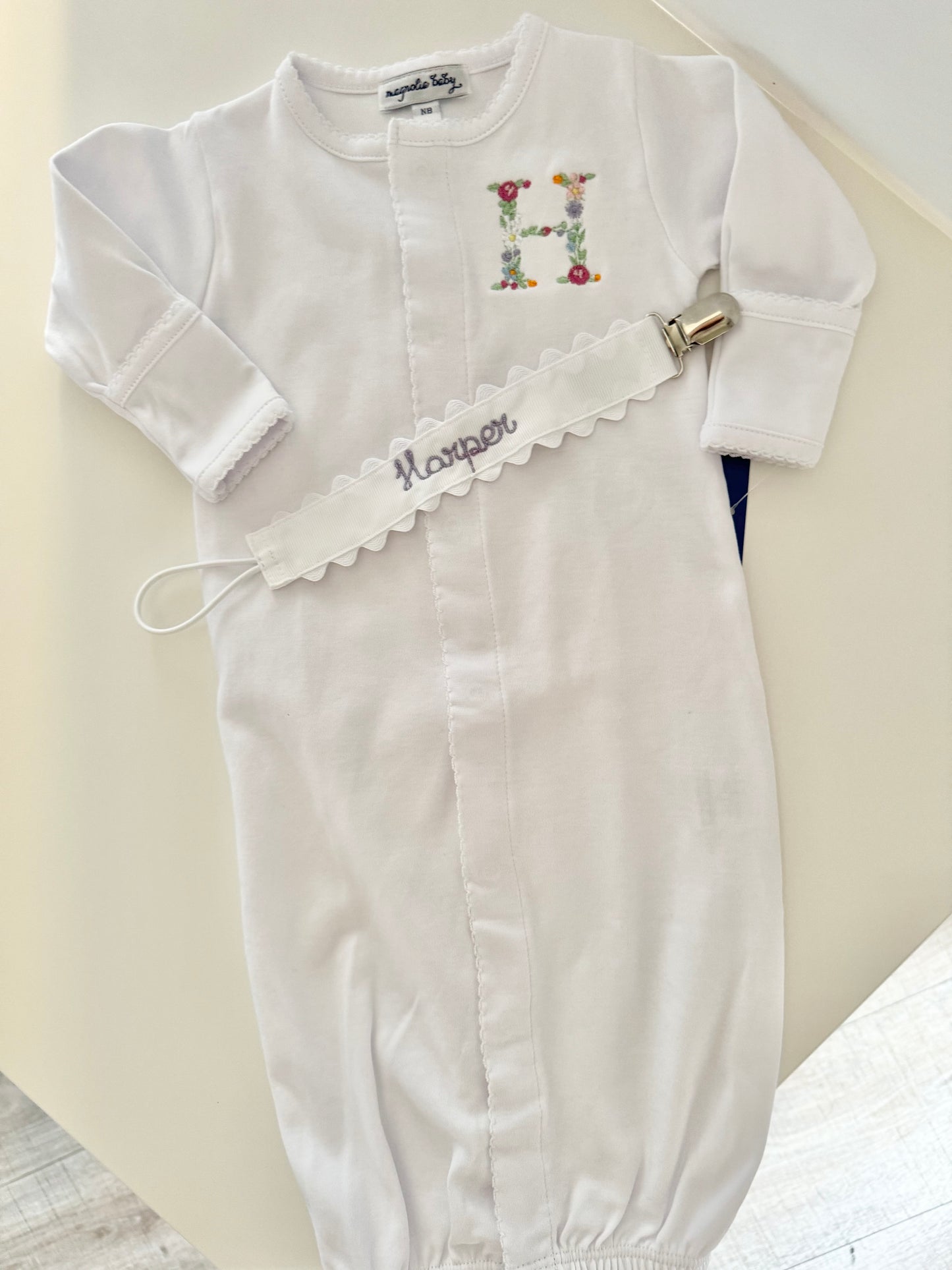 Embroidered Pacifier Clip