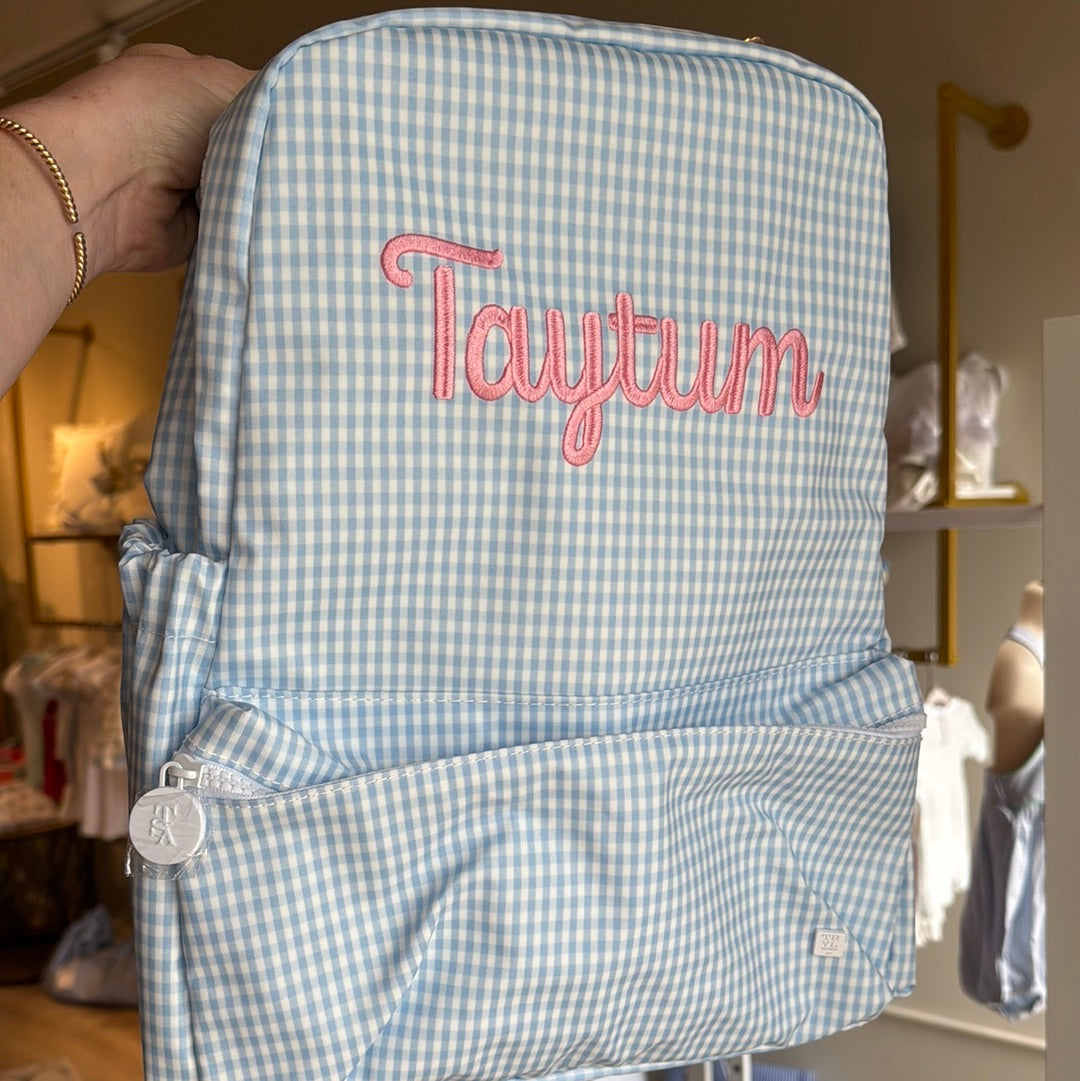 BACKPACKER - MIST GINGHAM Backpack by TRVL Designs