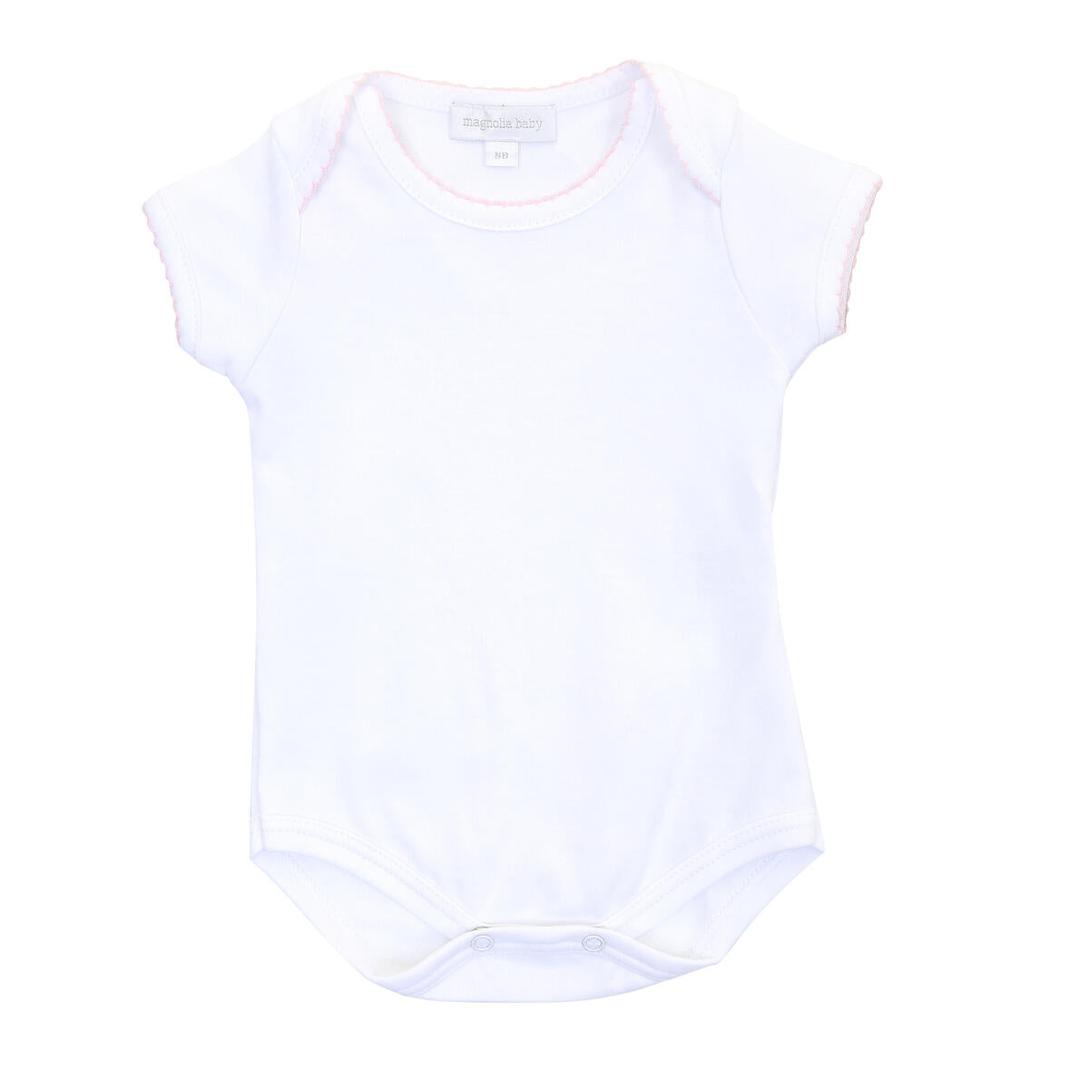 Magnolia Baby Picot Trim Short Sleeve Bodysuit