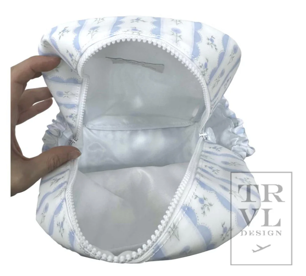 MINI BACKER - Ribbon Floral Blue Mini Backpack by TRVL Designs