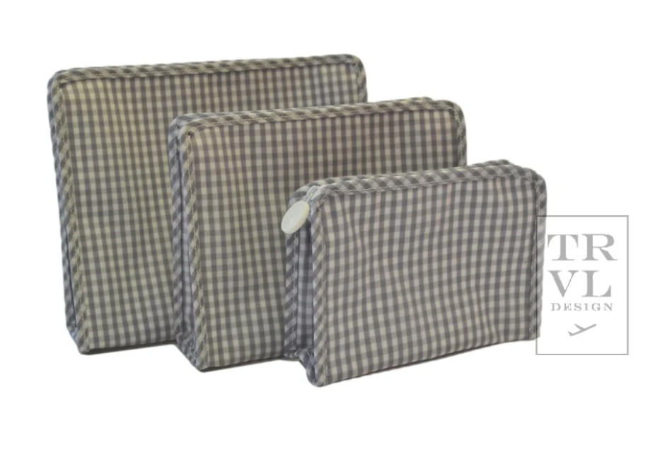 Medium Roadie - Grey Gingham by TRVL Designs