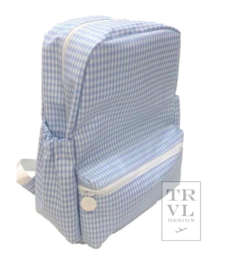 BACKPACKER - MIST GINGHAM Backpack by TRVL Designs