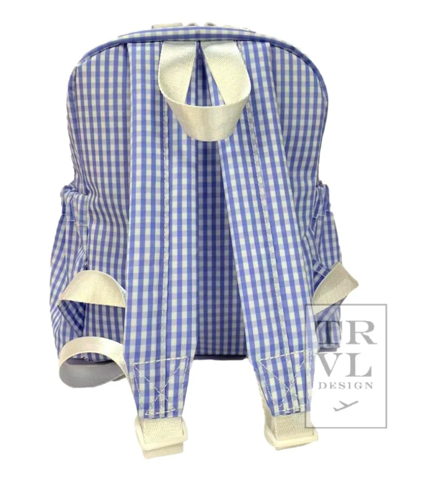 MINI BACKER - GINGHAM SKY Mini Backpack by TRVL Designs