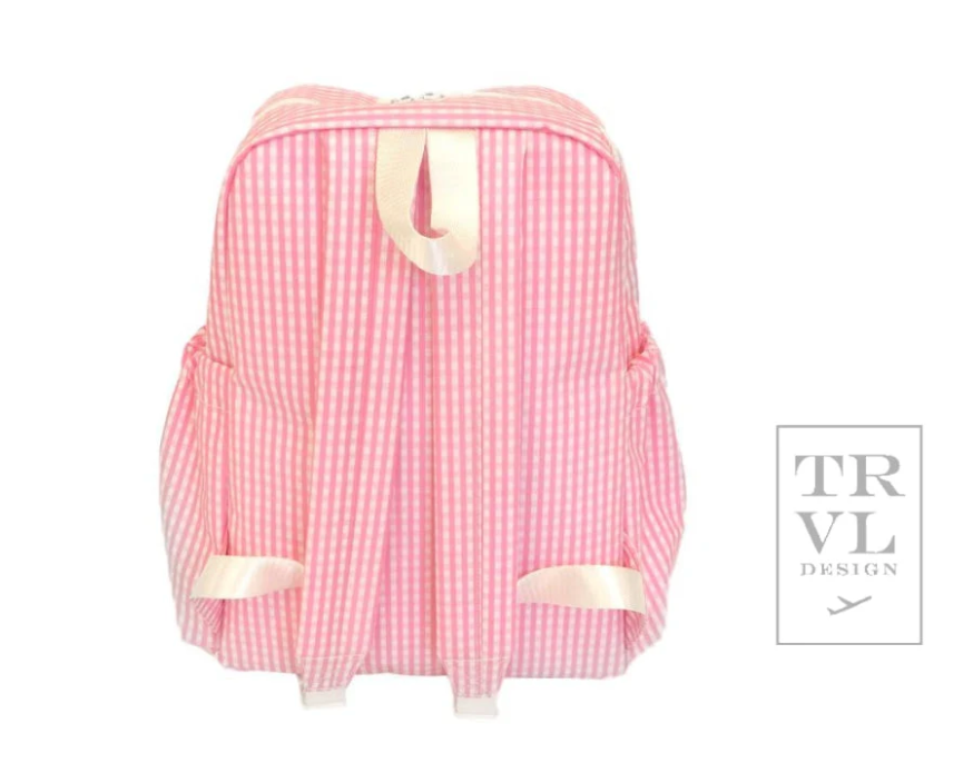 BACKPACKER - GINGHAM PINK Backpack by TRVL Designs
