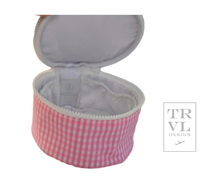 ROUNDUP JEWEL CASE - GINGHAM PINK by TRVL Designs