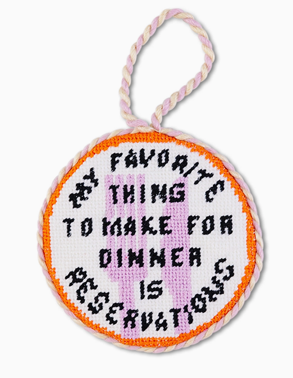 Needlepoint Ornament - Reservations