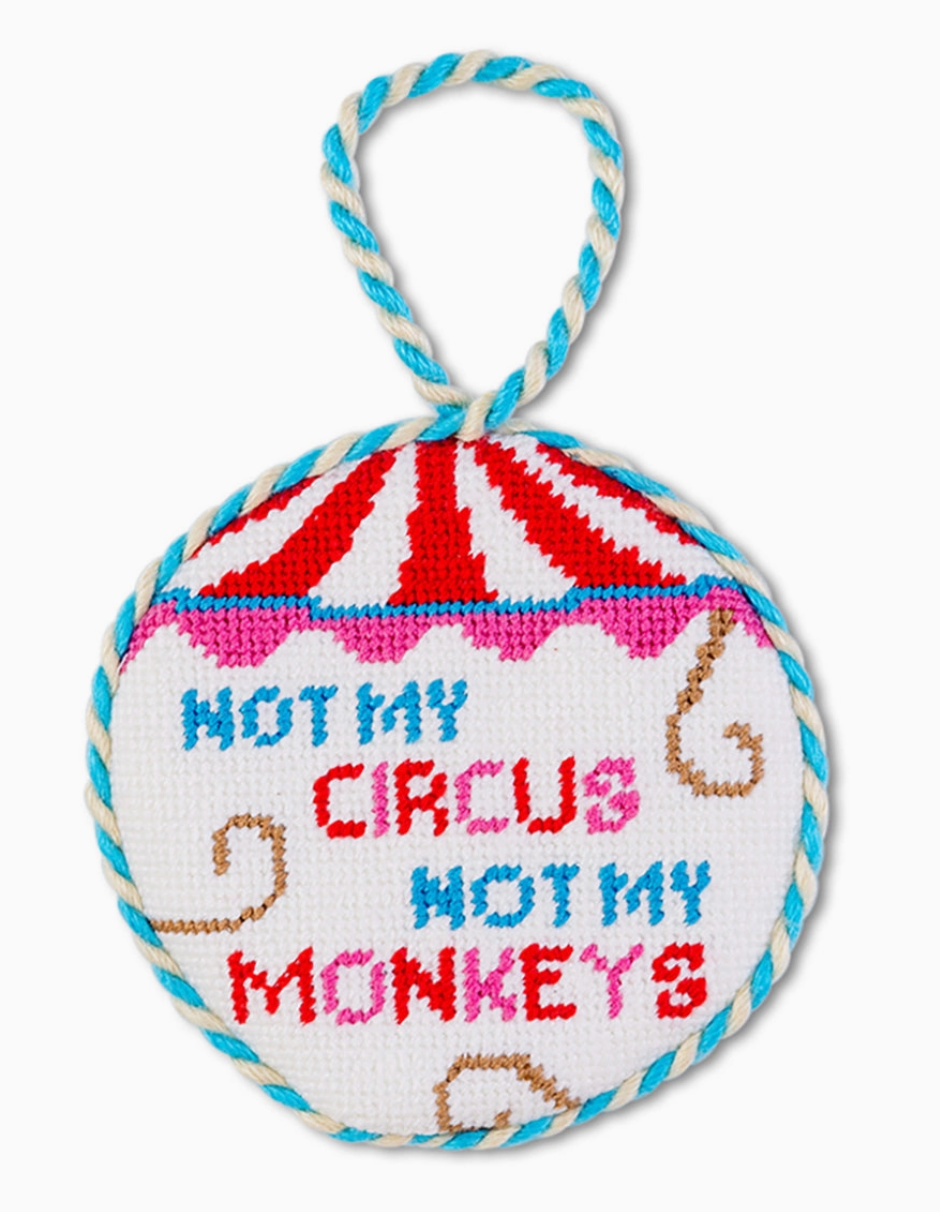 Needlepoint Ornament - Not My Circus