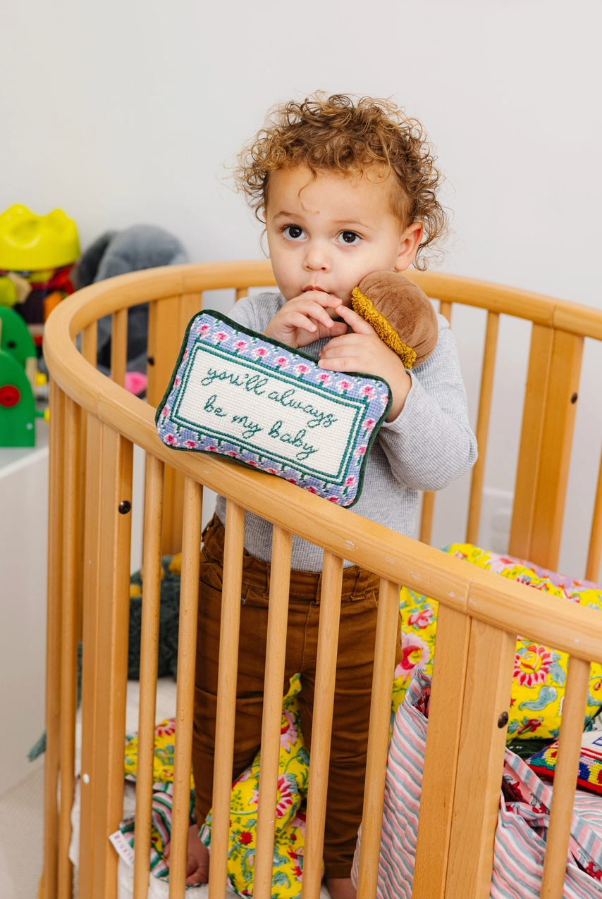 Be My Baby Mini Needlepoint Pillow