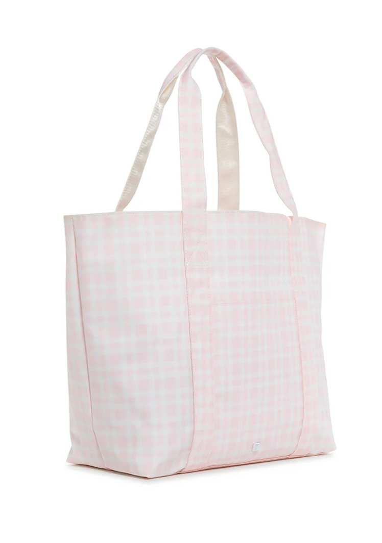Jumbo Tote - X-Large Tote Pimlico Plaid Pink by TRVL Designs