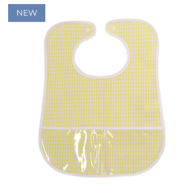 CLEAN UP BIB - GINGHAM BUTTERCUP