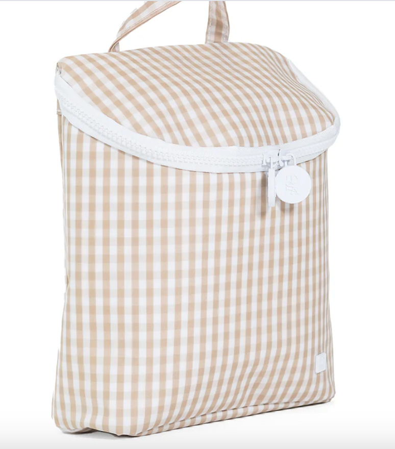 TAKE AWAY Lunch Bag - Gingham Khaki by TRVL Designs