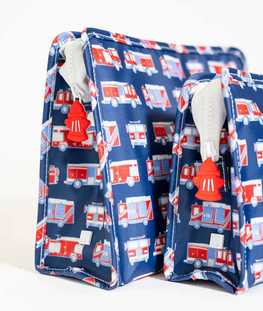 ROADIE LARGE Zip Pouch - FIRE ENGINES