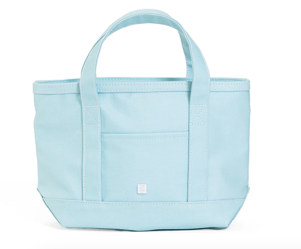 MINI TOTE - COATED CANVAS LAKE BLUE