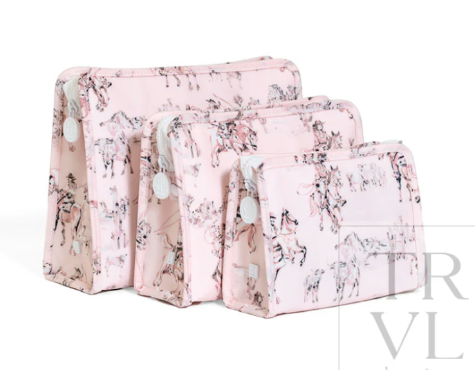 ROADIE LARGE ZIP POUCH - COWGIRL TOILE