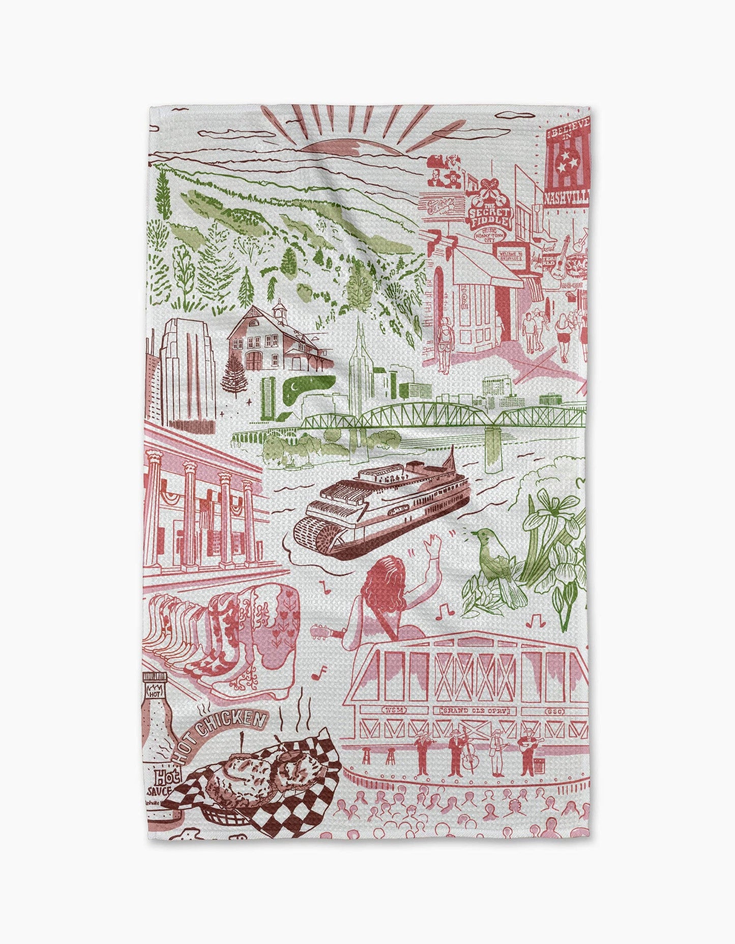 Nashville in Color Tea Towel