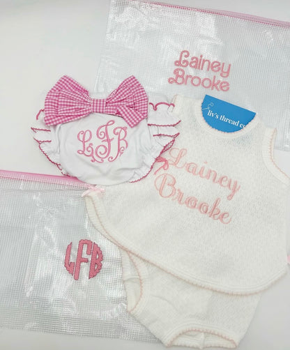 Paty Knit, 2 PC Sleeveless Diaper Set (PREORDER ETA April)