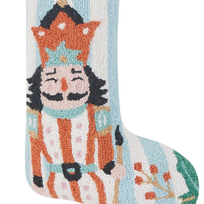 Holly Stripe Nutcracker Stocking