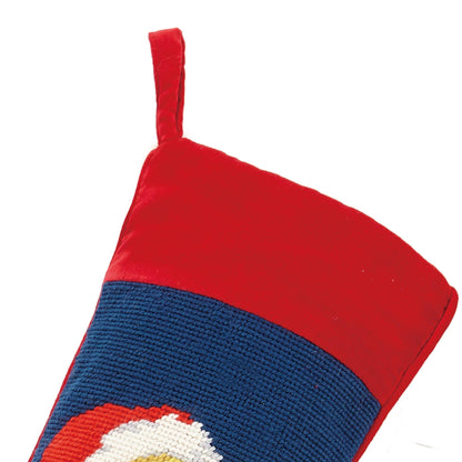 Golden Retriever Dog With Ornament Needlepoint Stocking