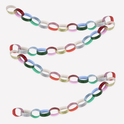 Glitter Paper Chains Set