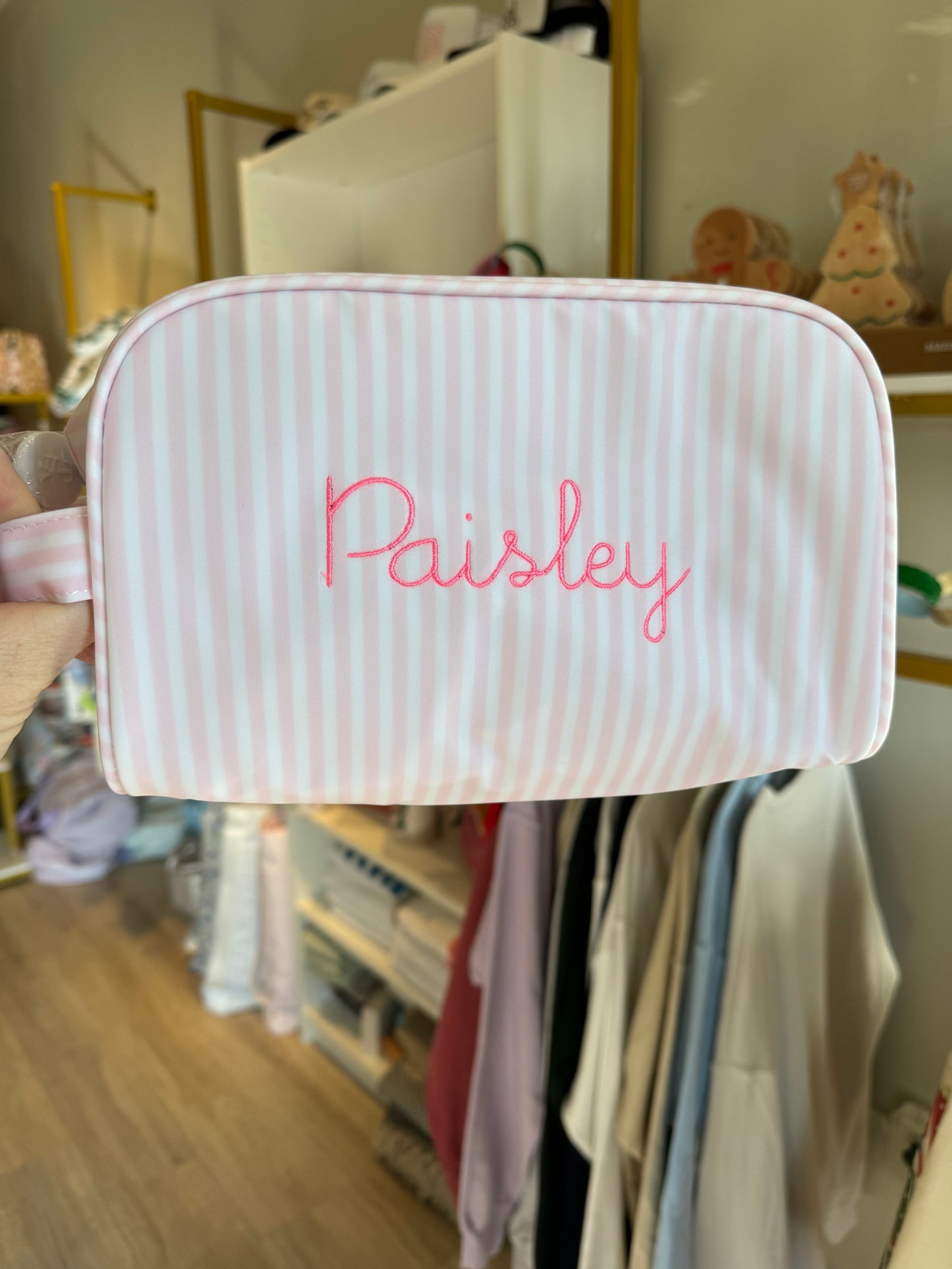STOWAWAY Toiletry Bag - Pimlico Pink Stripe