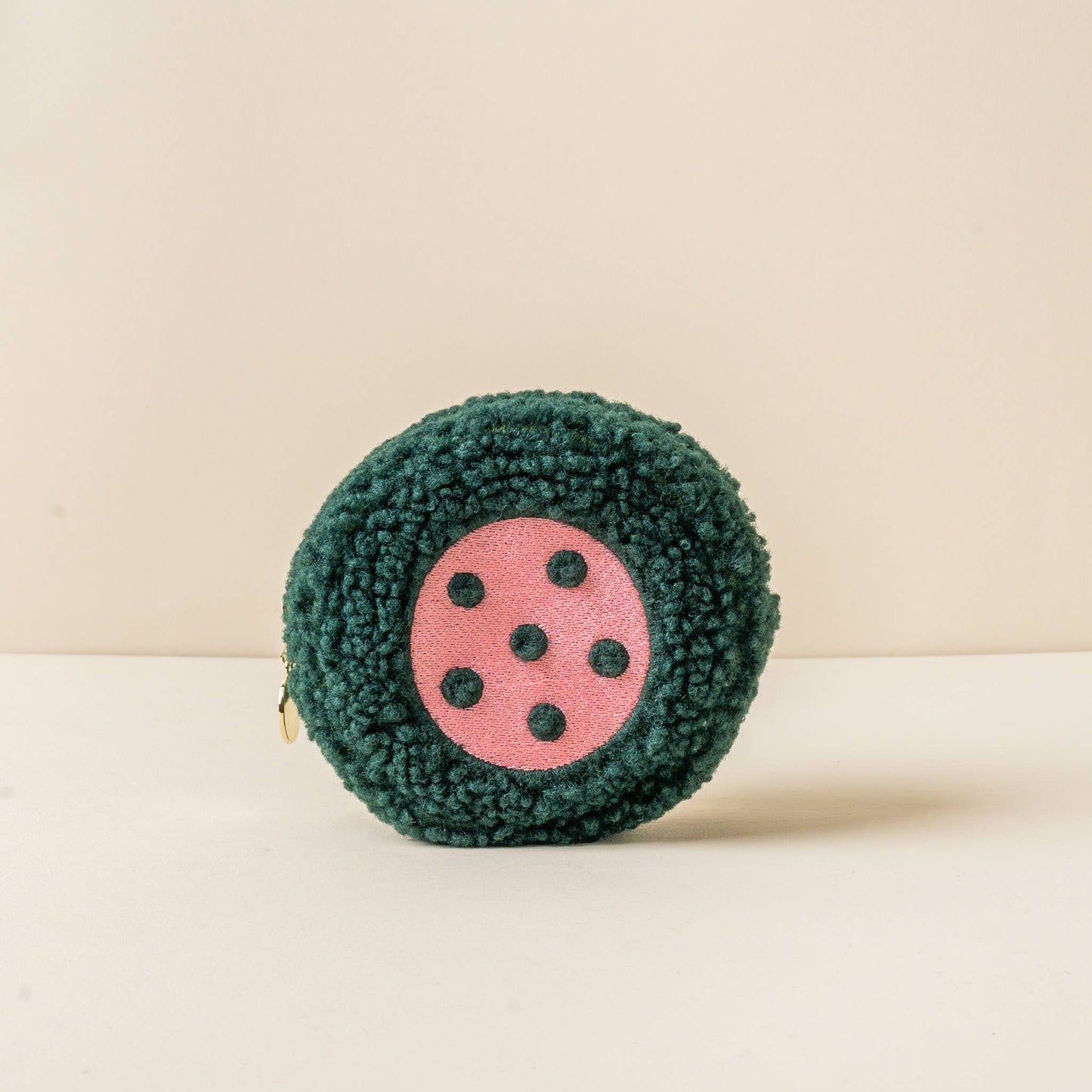 Teddy Pouch-Circle Pickleball Ball Pink