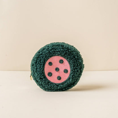 Teddy Pouch-Circle Pickleball Ball Pink