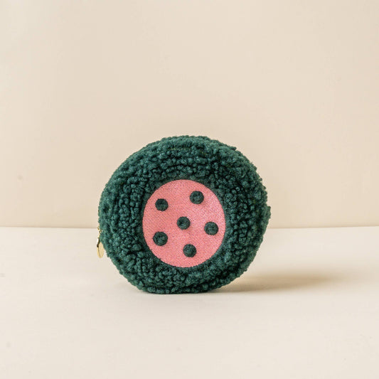 Teddy Pouch-Circle Pickleball Ball Pink