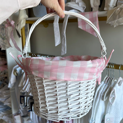 Lined Wicker Easter Basket