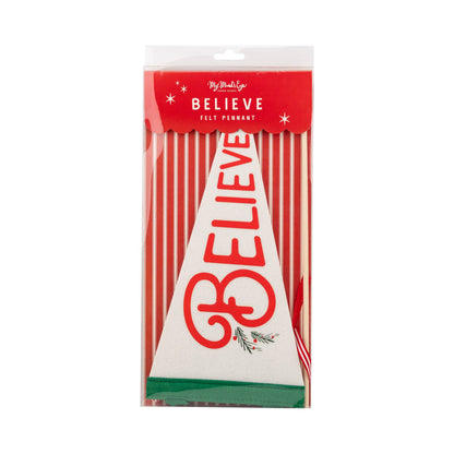 Believe Felt Pennant Banner