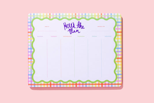 Weekly Planner - "Here's The Plan" - 52 Sheets