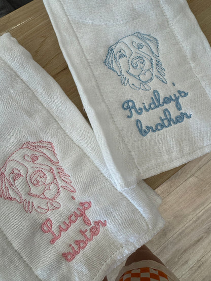 Personalized Pet Burp Cloth