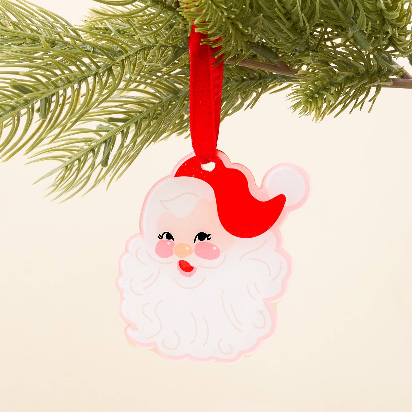 Holiday Tree Ornament-Santa Shape