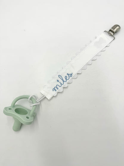 Embroidered Pacifier Clip