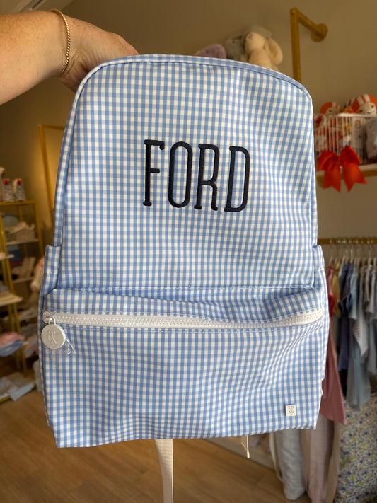 BACKPACKER - GINGHAM SKY Backpack by TRVL Designs