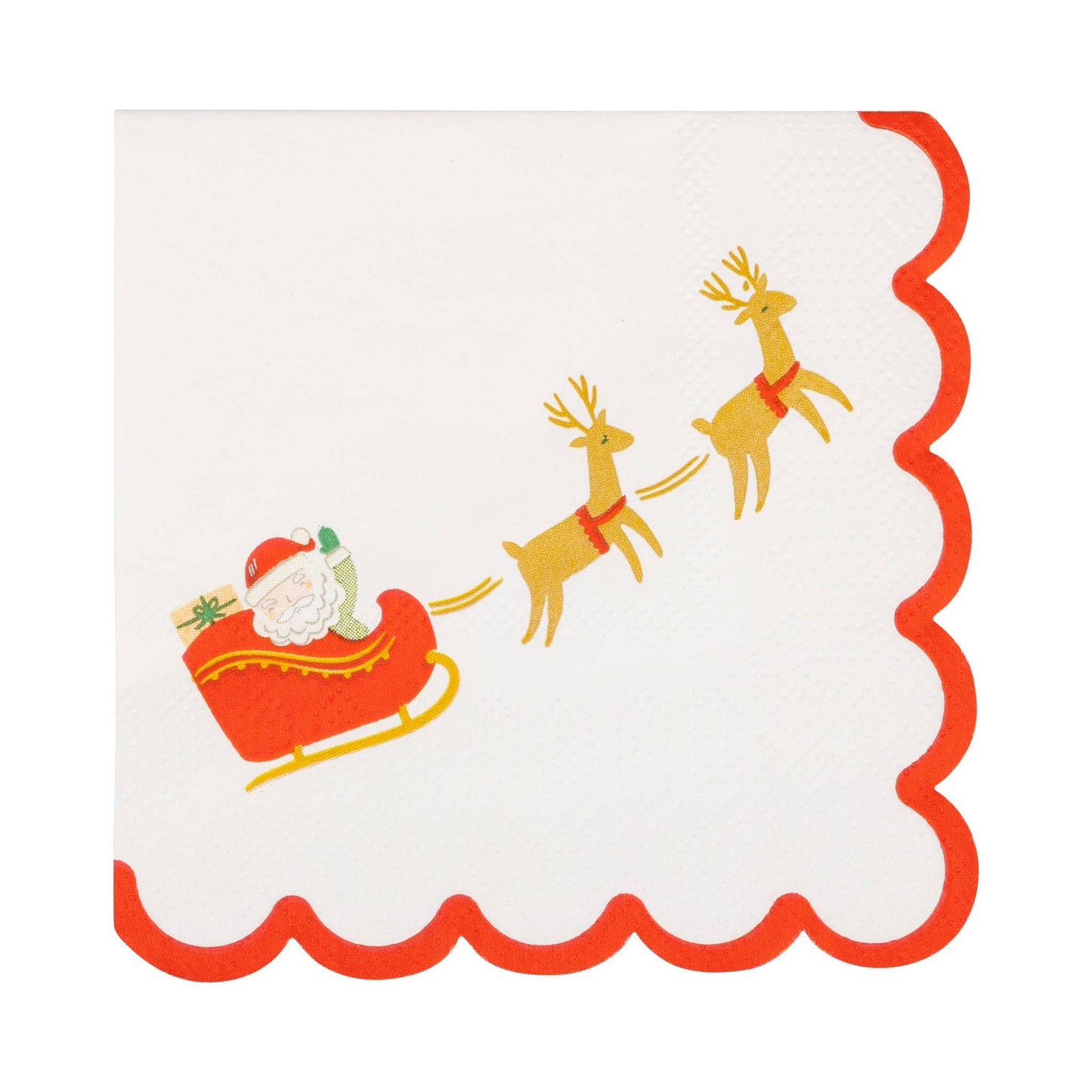 Santa Sleigh Cocktail Napkin
