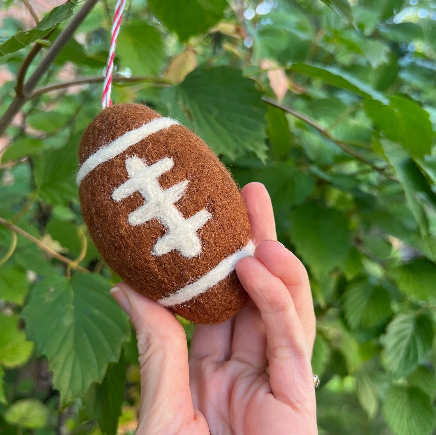 Football Felt Wool Christmas Ornament