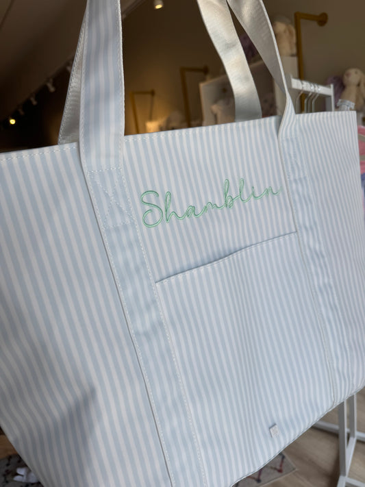 JUMBO TOTE - X-Large Tote PIMLICO STRIPE BLUE