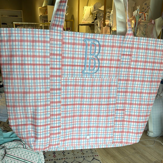 JUMBO TOTE - X-Large Tote CLASSIC PLAID RED