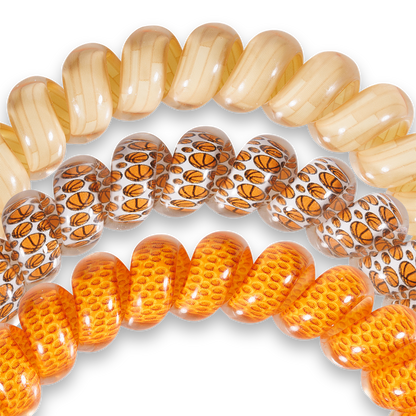 Spiral Hair Coils | Large | Basketball Hair Ties