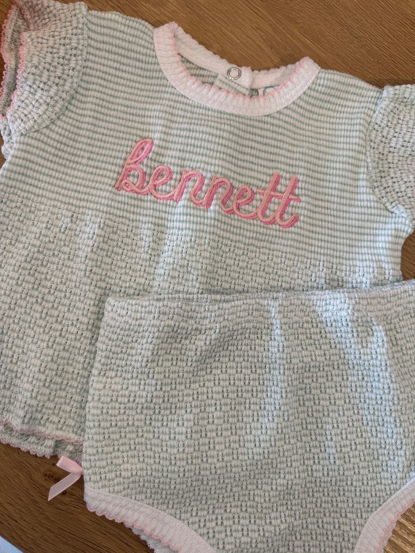 Paty Knit, 2 PC Sleeveless Diaper Set (PREORDER ETA April)