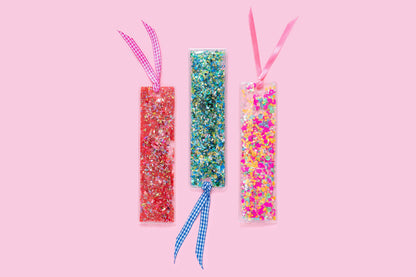 Bookmark - Blue + Green Confetti