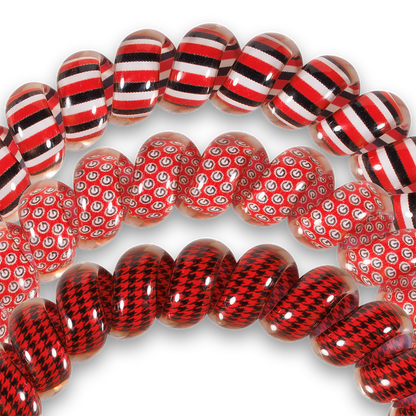 Spiral Hair Coils | Large | Univ. of Georgia Hair Ties