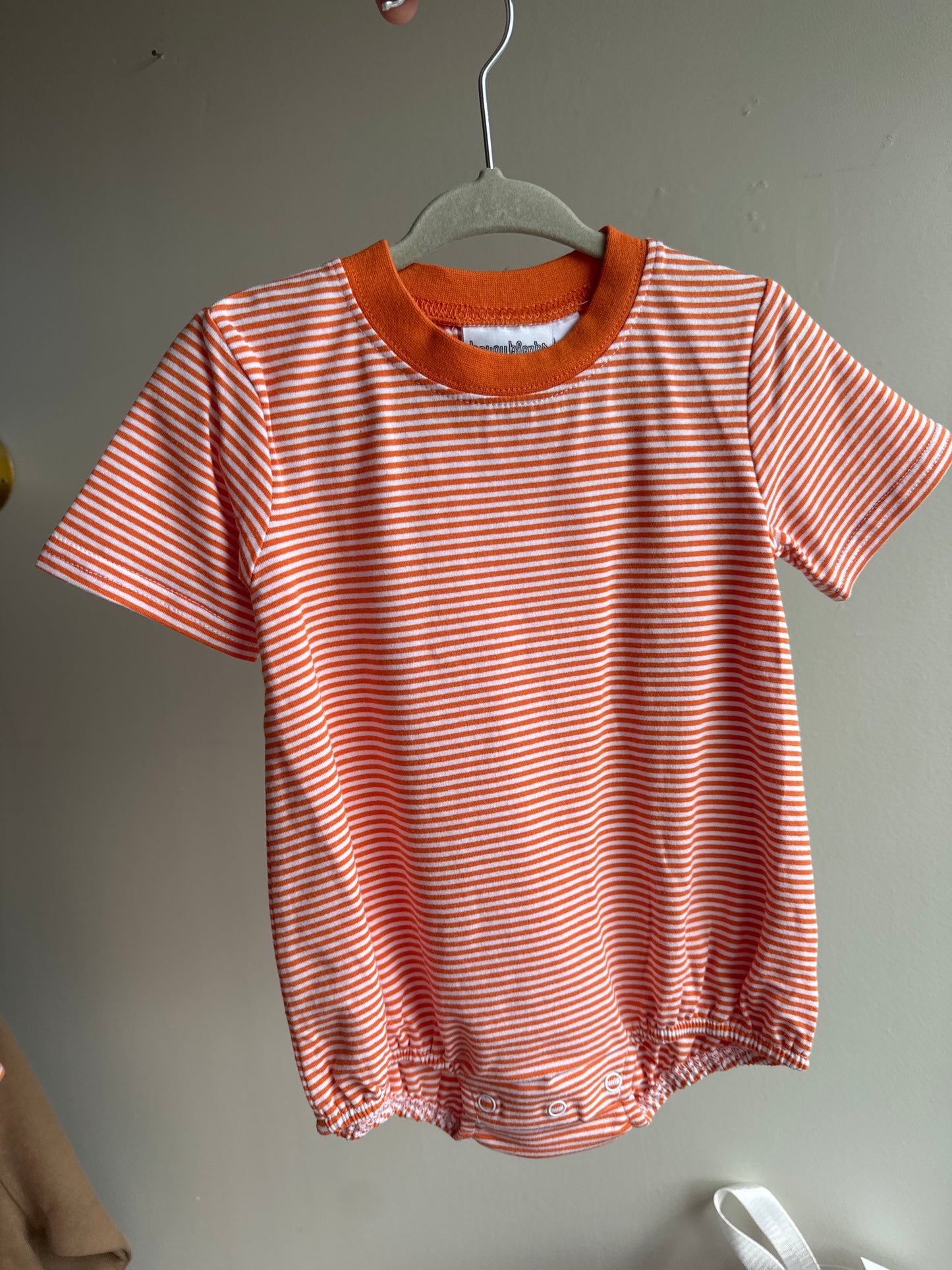 9 mo orange stripe tshirt bubble